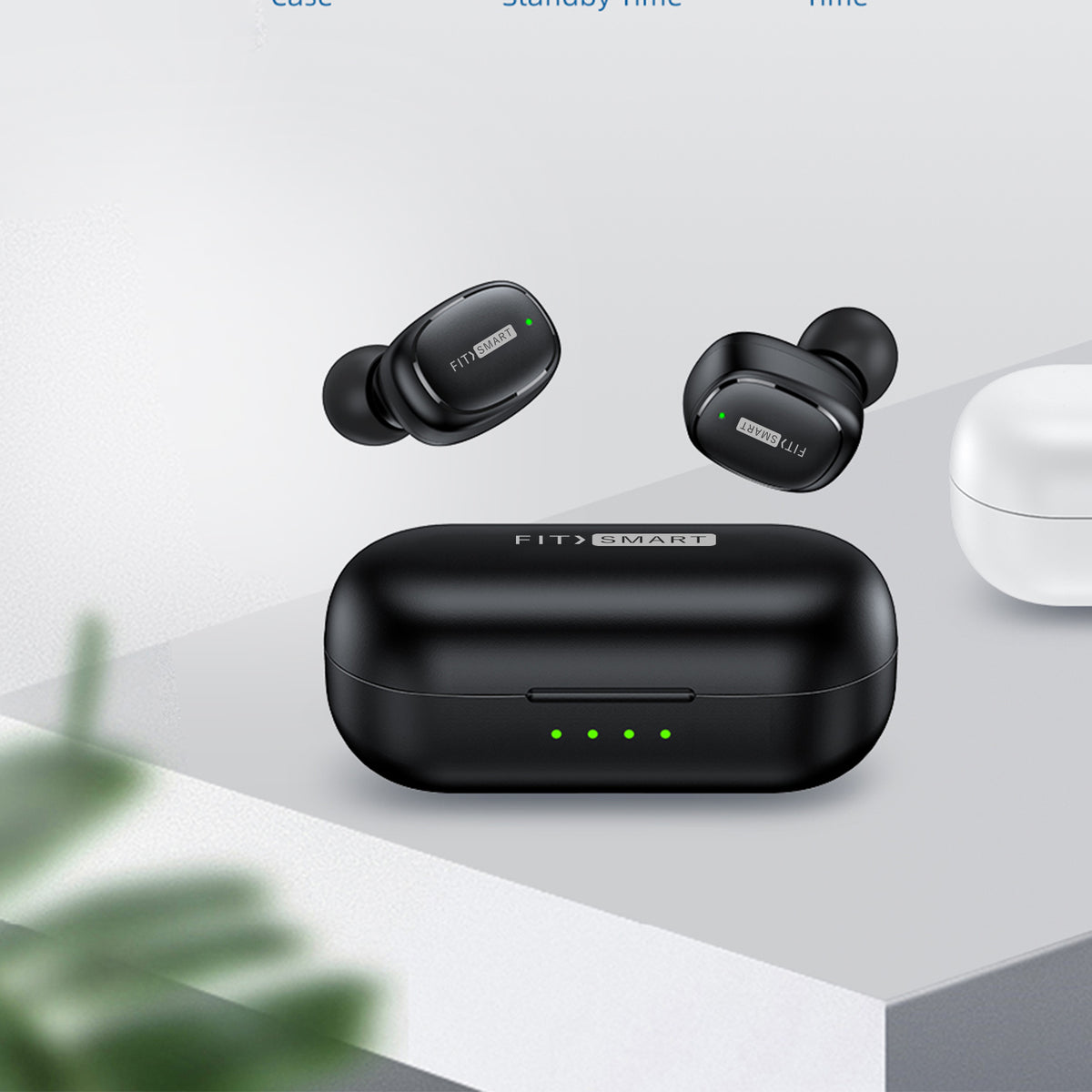 FitSmart In Ear Buds with Charging Case Wireless Black