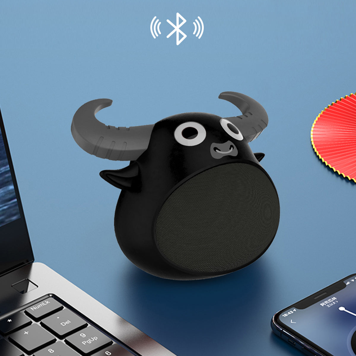 Fitsmart Bluetooth Animal Face Speaker Wireless Stereo Sound - Khaki