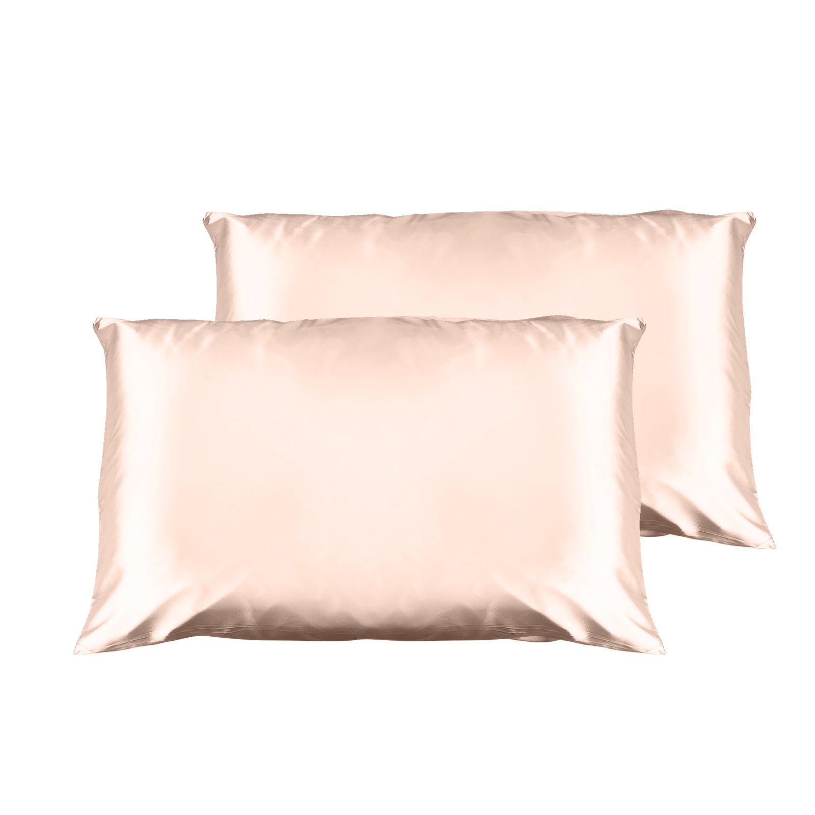 Casa Decor Luxury Satin Pillowcase Twin Pack Size With Gift - Champagne Pink