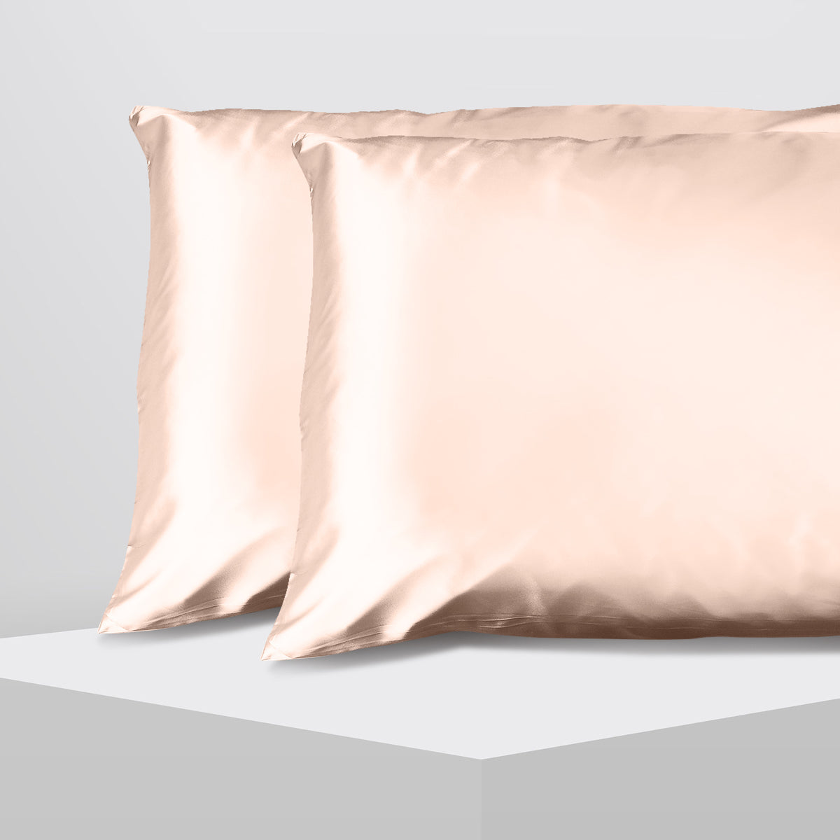 Casa Decor Luxury Satin Pillowcase Twin Pack Size With Gift - Champagne Pink