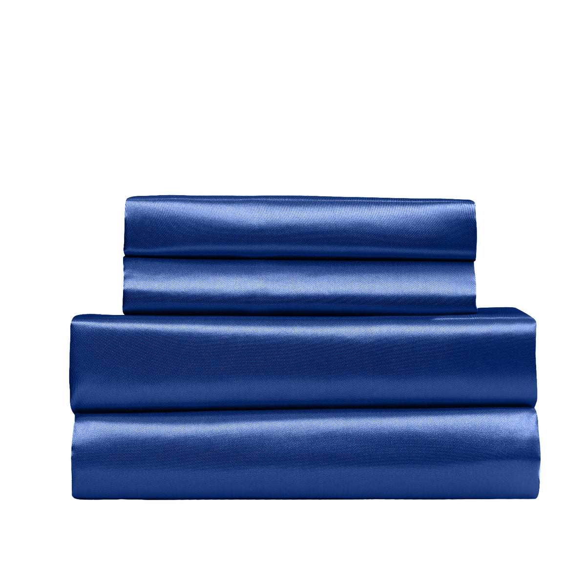Royal Comfort Satin Sheet Set 4 Piece Fitted Flat Sheet… - V160-10003483