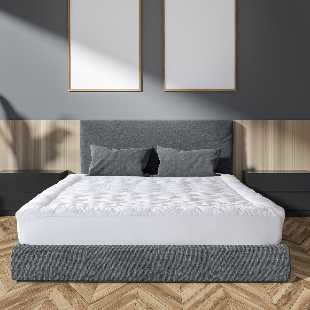 Royal Comfort 1200GSM Deluxe 7-Zone Mattress Topper Luxury… - V160-10003784
