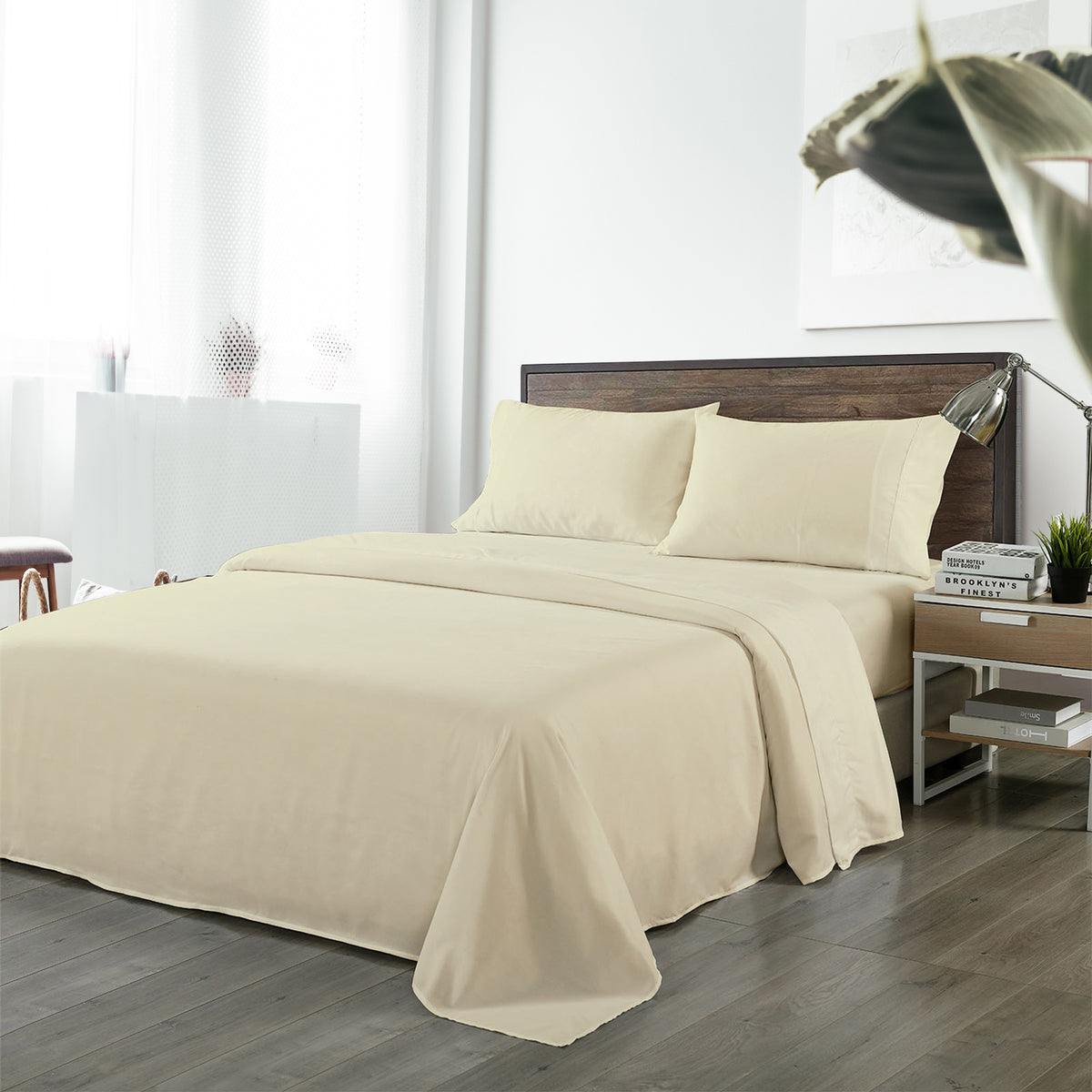 Royal Comfort Bamboo Blended Sheet & Pillowcases Set 1000TC Ultra… - V160-201997