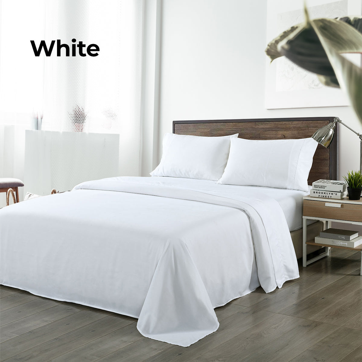 Royal Comfort Bamboo Blended Sheet & Pillowcases Set 1000TC Ultra… - V160-202000