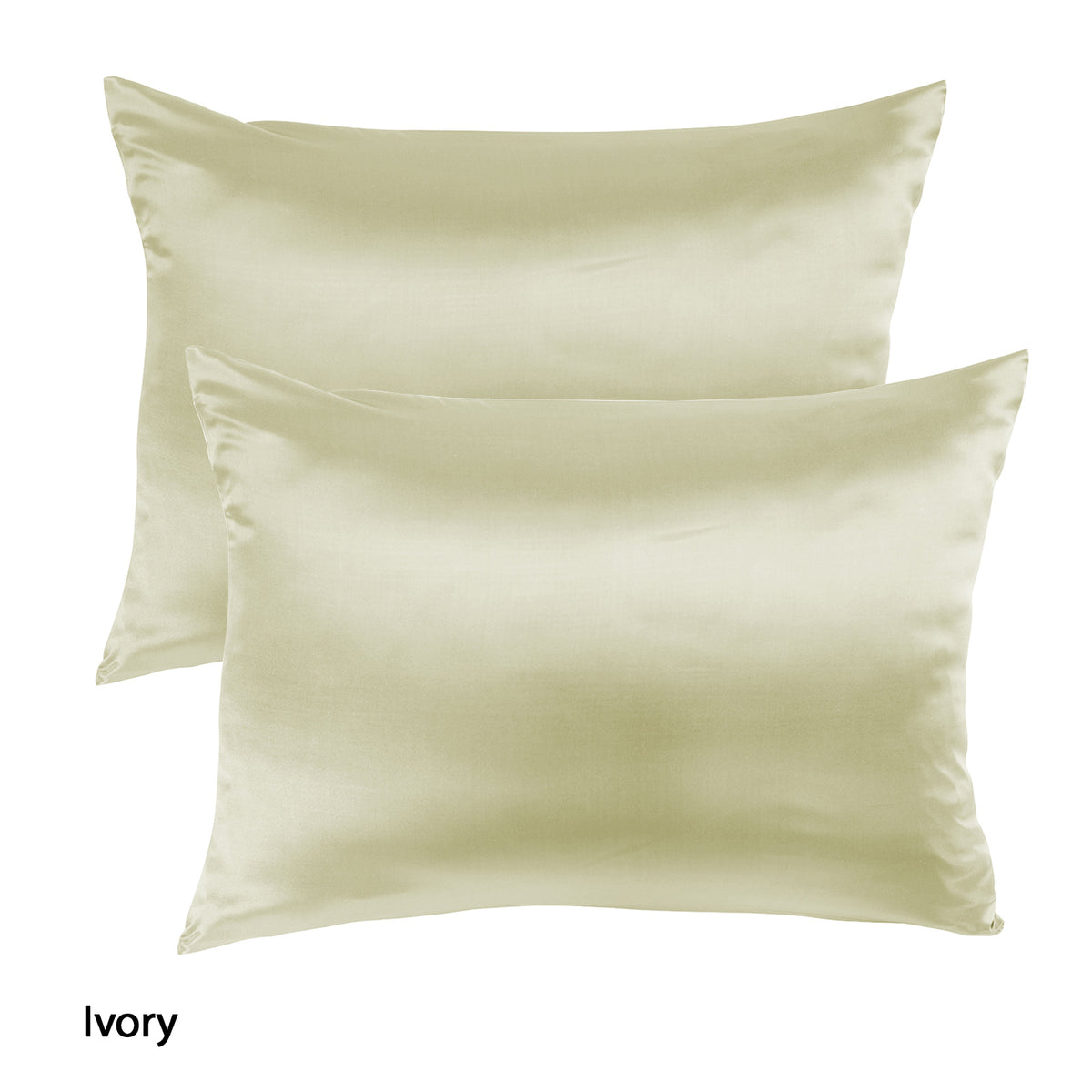 Royal Comfort Mulberry Silk Pillowcase Twin Pack 51 x 76cm - Ivory