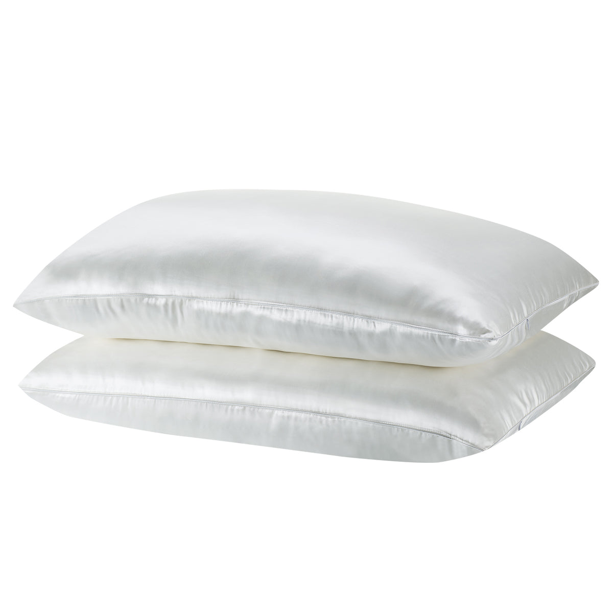 Royal Comfort Mulberry Silk Pillowcase Twin Pack 51 x 76cm - Silver