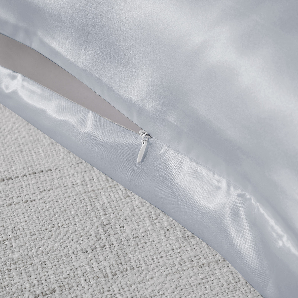 Royal Comfort Mulberry Silk Pillowcase Twin Pack 51 x 76cm - Silver