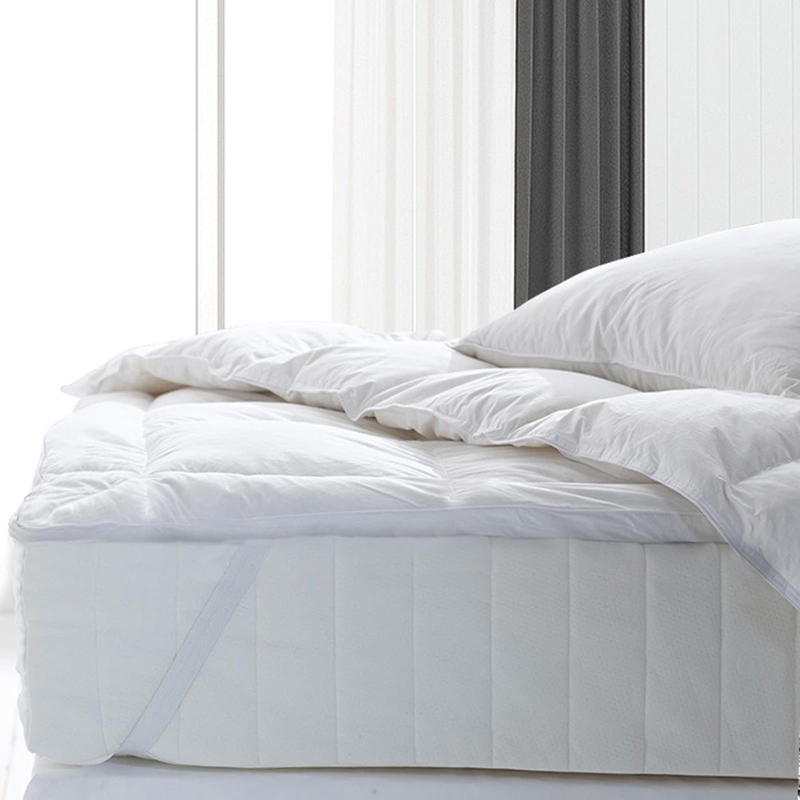 Royal Comfort Fitted Foam Cover Underlay Goose Mattress Topper… - V160-204240