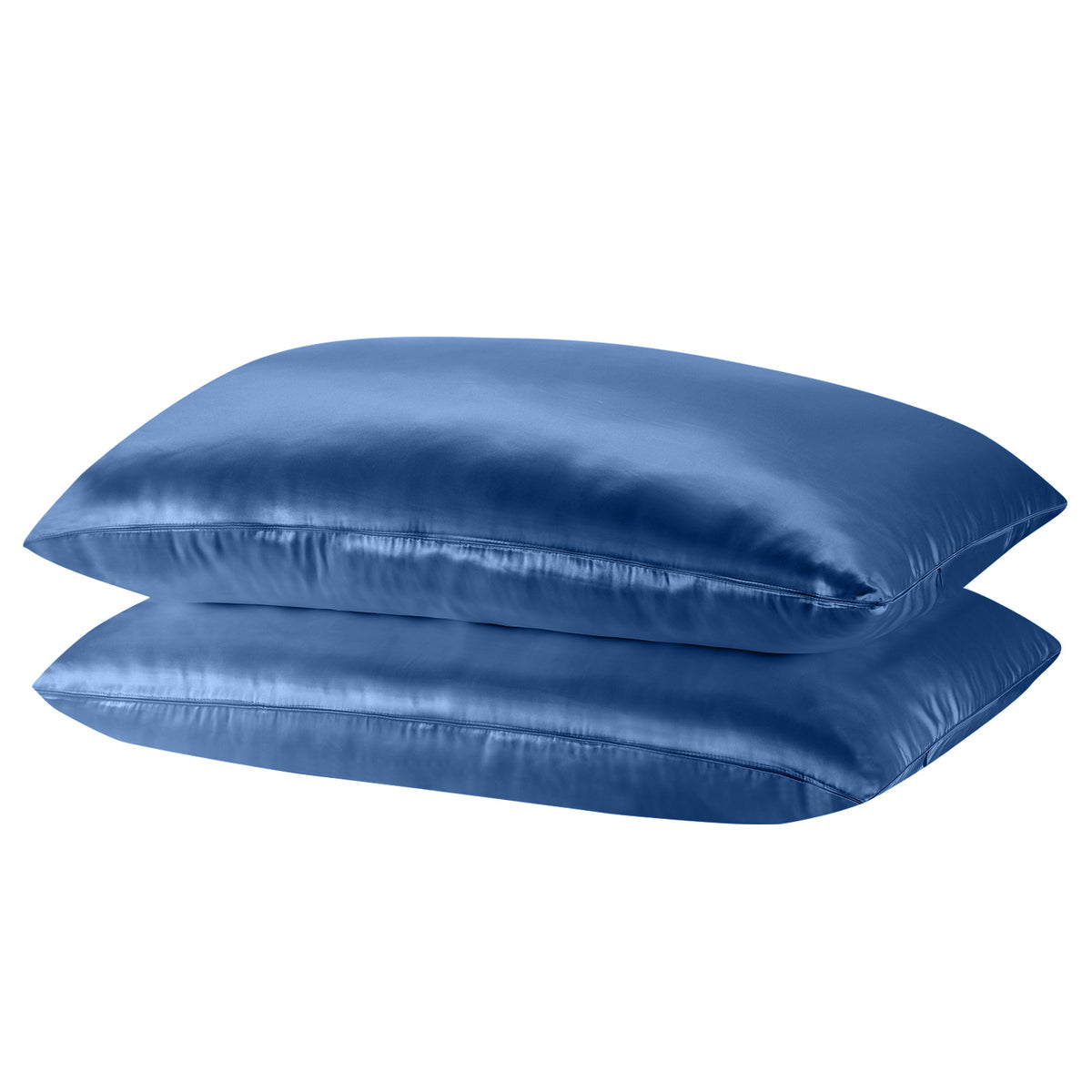 Royal Comfort Mulberry Silk Pillowcase Twin Pack 51 x 76cm - Navy