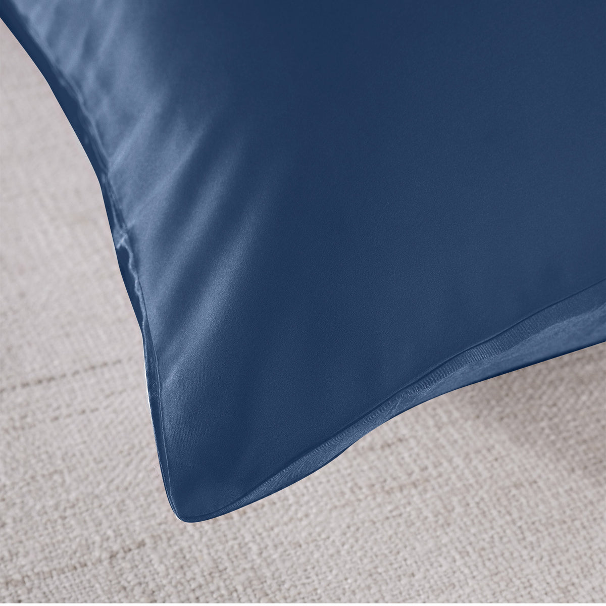 Royal Comfort Mulberry Silk Pillowcase Twin Pack 51 x 76cm - Navy