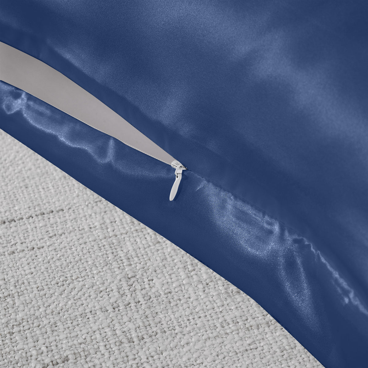 Royal Comfort Mulberry Silk Pillowcase Twin Pack 51 x 76cm - Navy