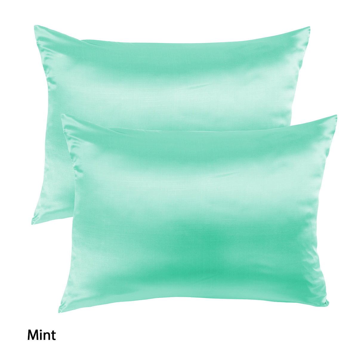 Royal Comfort Mulberry Silk Pillowcase Twin Pack 51 x 76cm - Mint