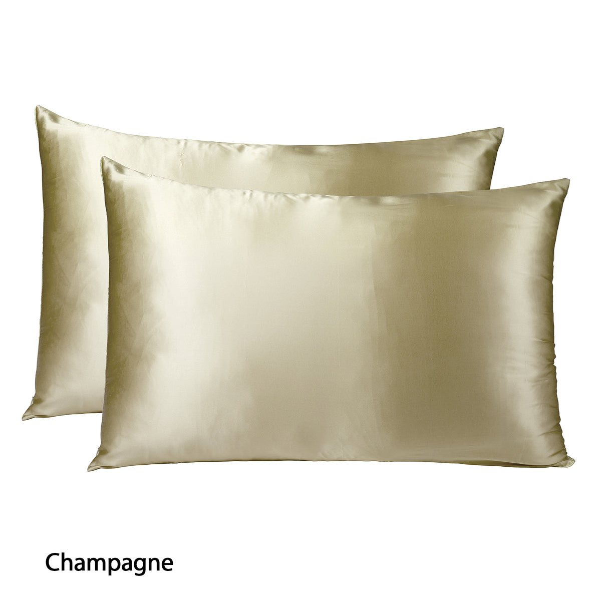Royal Comfort Mulberry Silk Pillowcase Twin Pack 51 x 76cm - Champagne