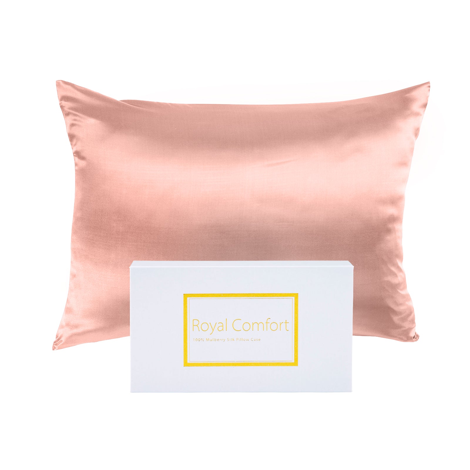 Royal Comfort Silk Pillow Case 100% Mulberry Silk Pillowcase - Blush