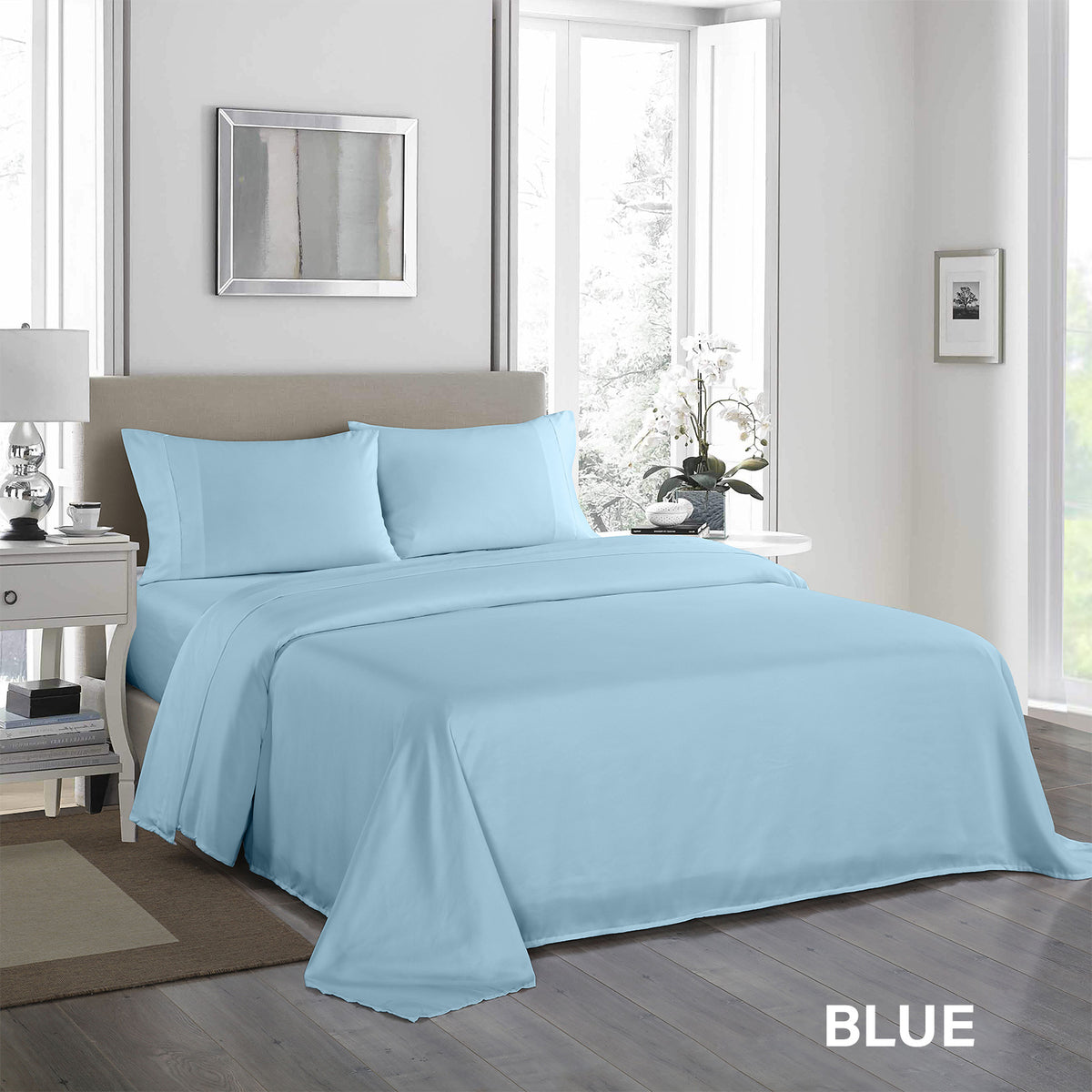 Royal Comfort 1200 Thread Count Sheet Set 4 Piece Ultra Soft… - V160-205603