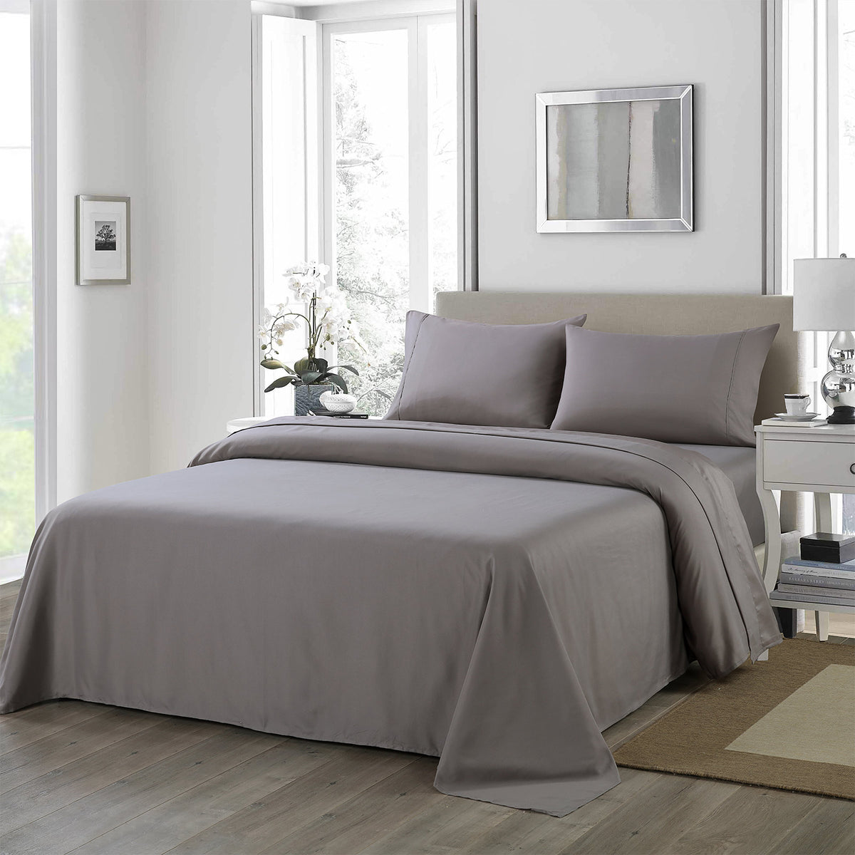 Royal Comfort 1200 Thread Count Sheet Set 4 Piece Ultra Soft… - V160-205610