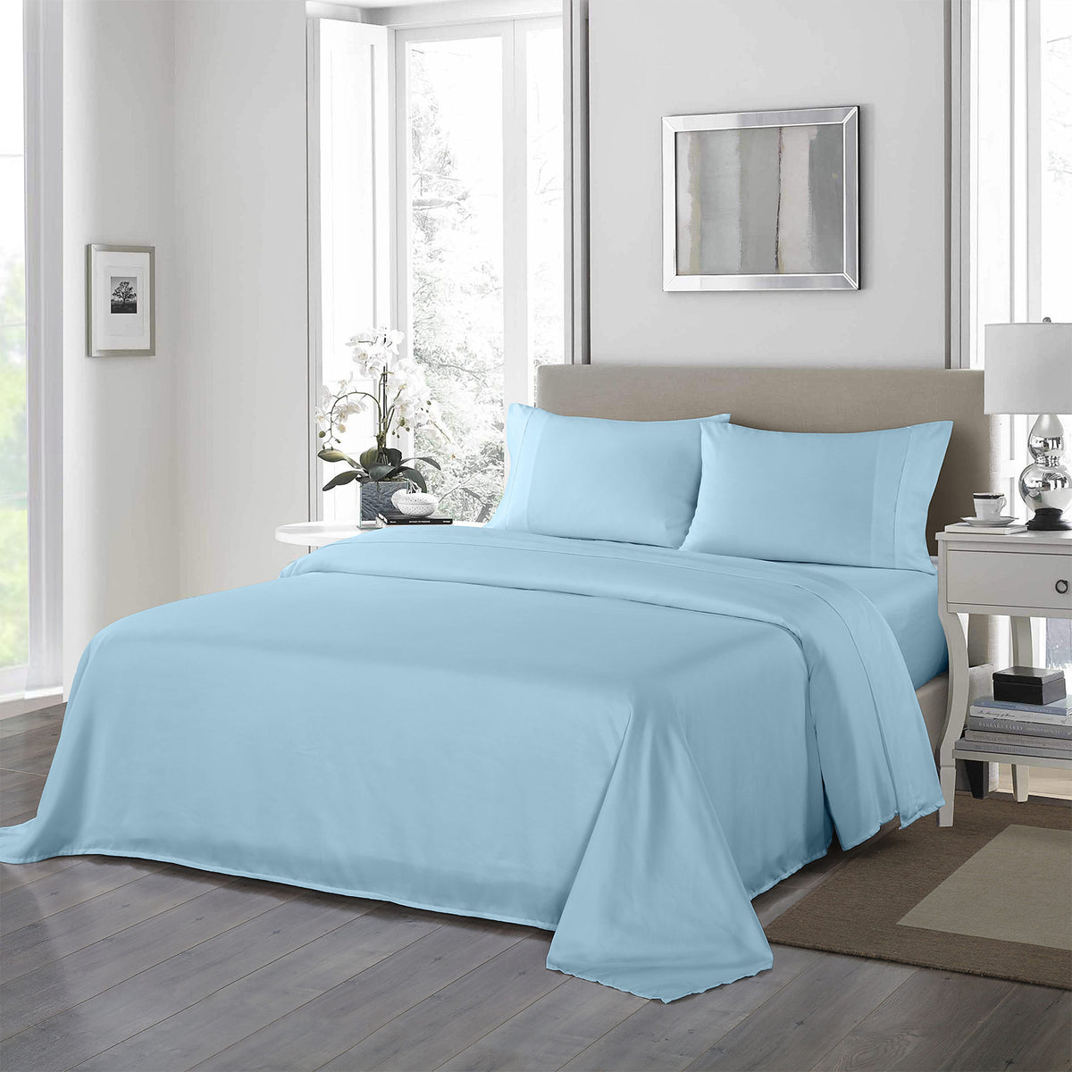 Royal Comfort 1200 Thread Count Sheet Set 4 Piece Ultra Soft… - V160-205611