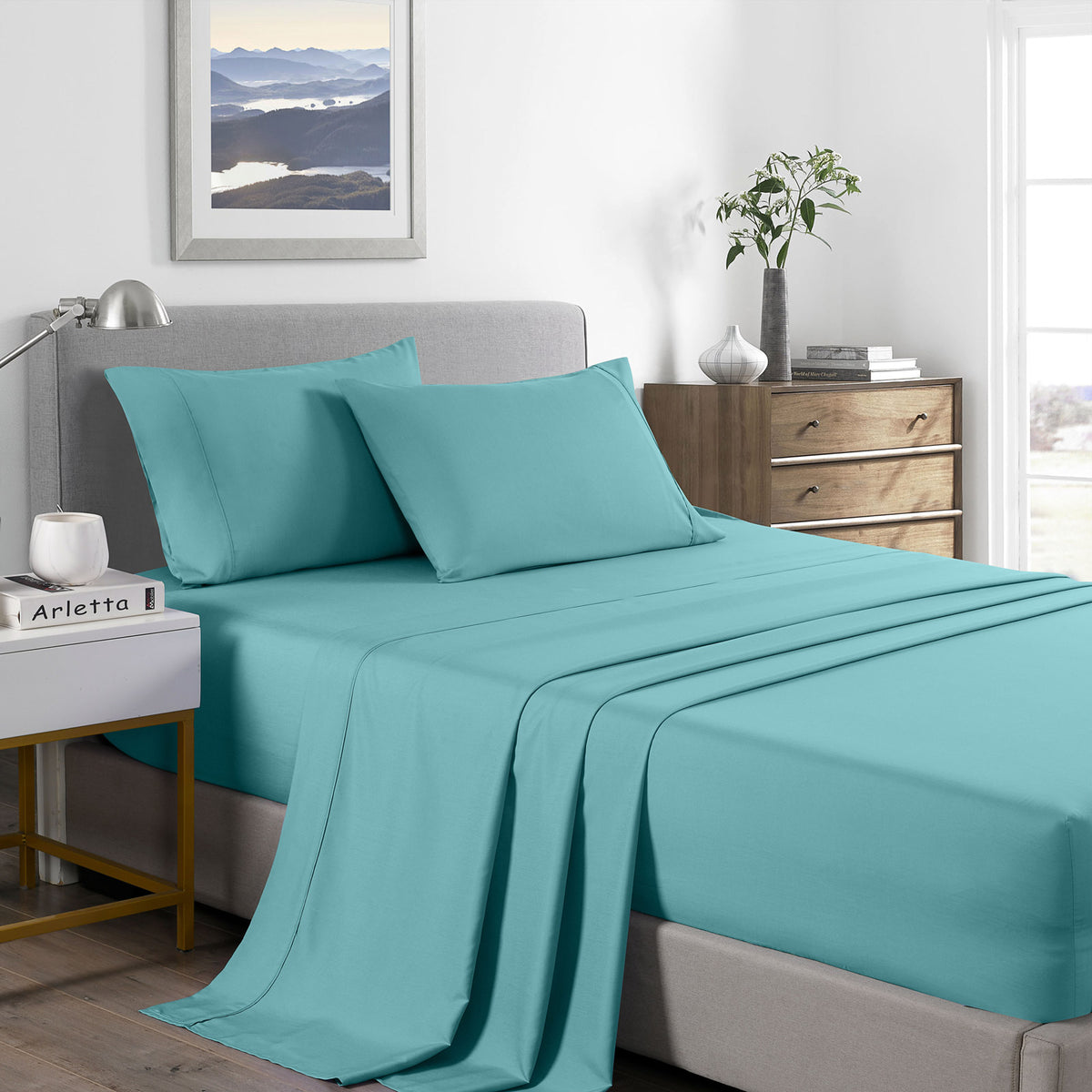 Royal Comfort 2000 Thread Count Bamboo Cooling Sheet Set Ultra… - V160-205644