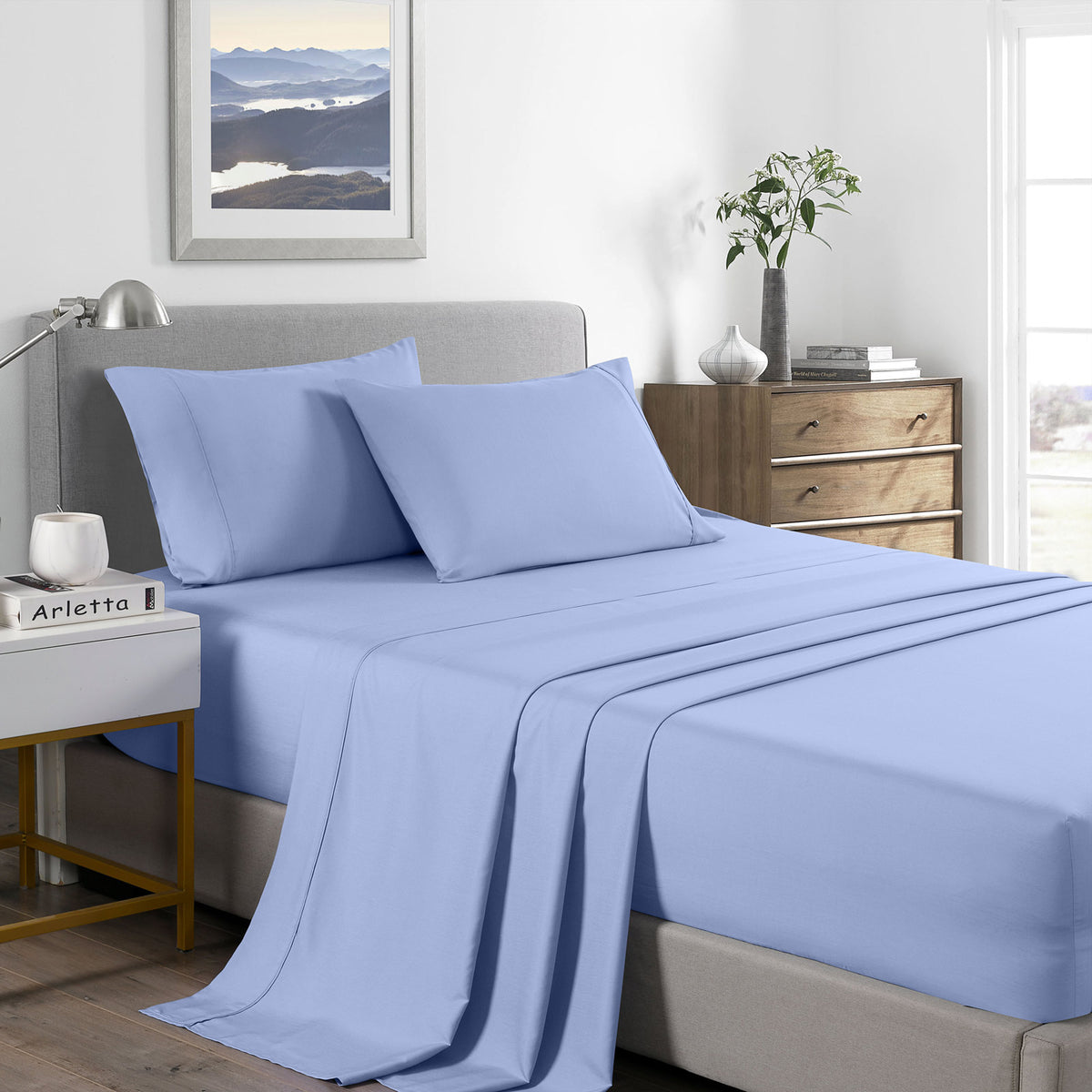 Royal Comfort 2000 Thread Count Bamboo Cooling Sheet Set Ultra… - V160-205647