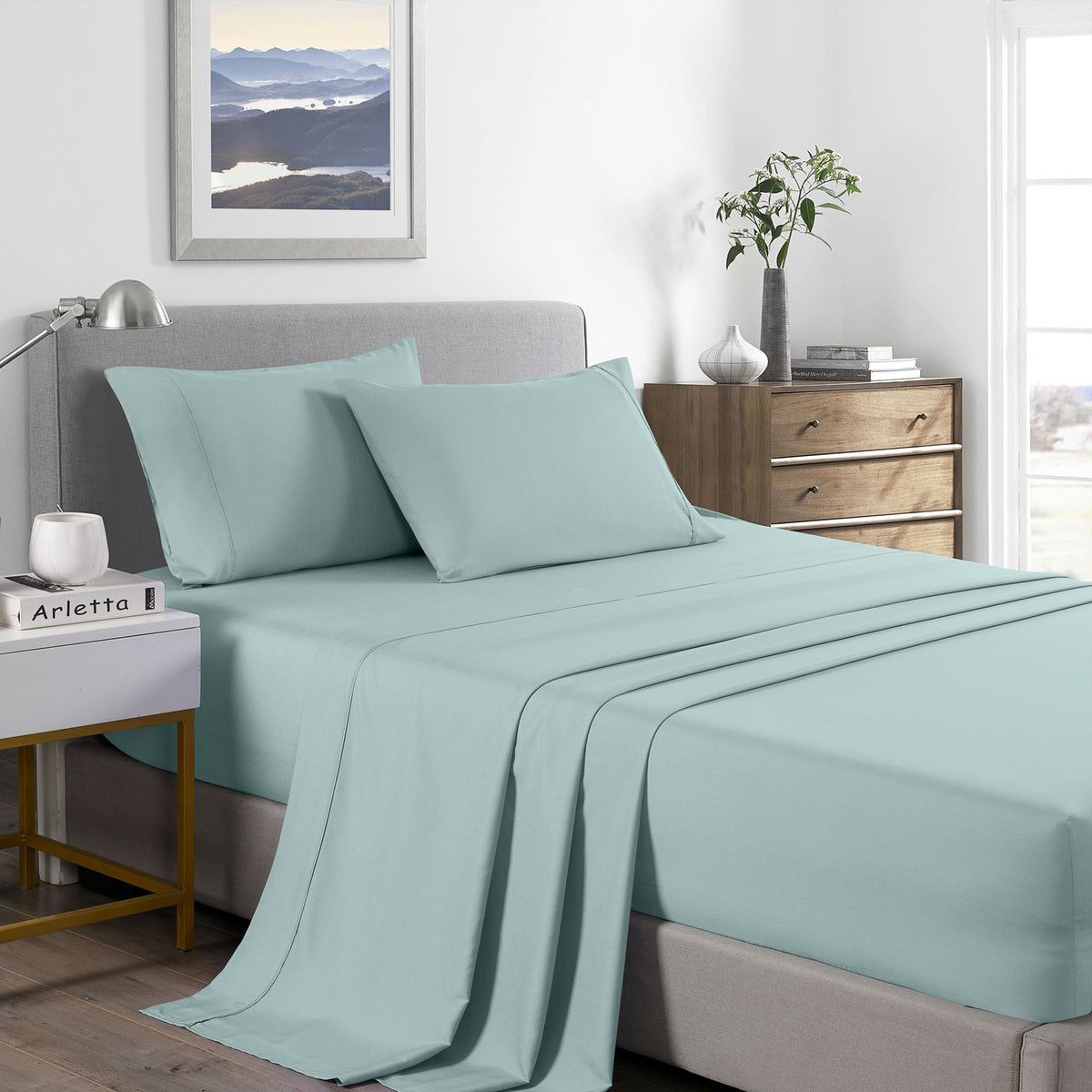 Royal Comfort 2000 Thread Count Bamboo Cooling Sheet Set Ultra… - V160-205655