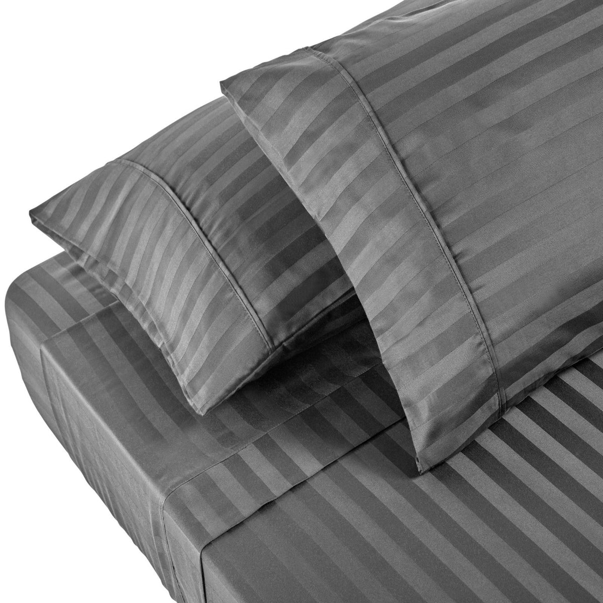 Royal Comfort 1200TC Sheet Set Damask Cotton Blend Ultra Soft… - V160-231656