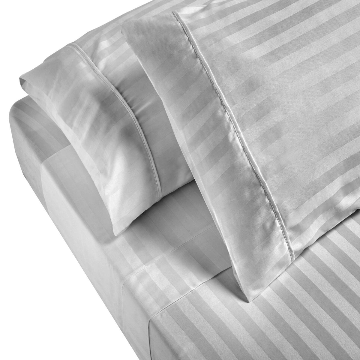 Royal Comfort 1200TC Sheet Set Damask Cotton Blend Ultra Soft… - V160-231657