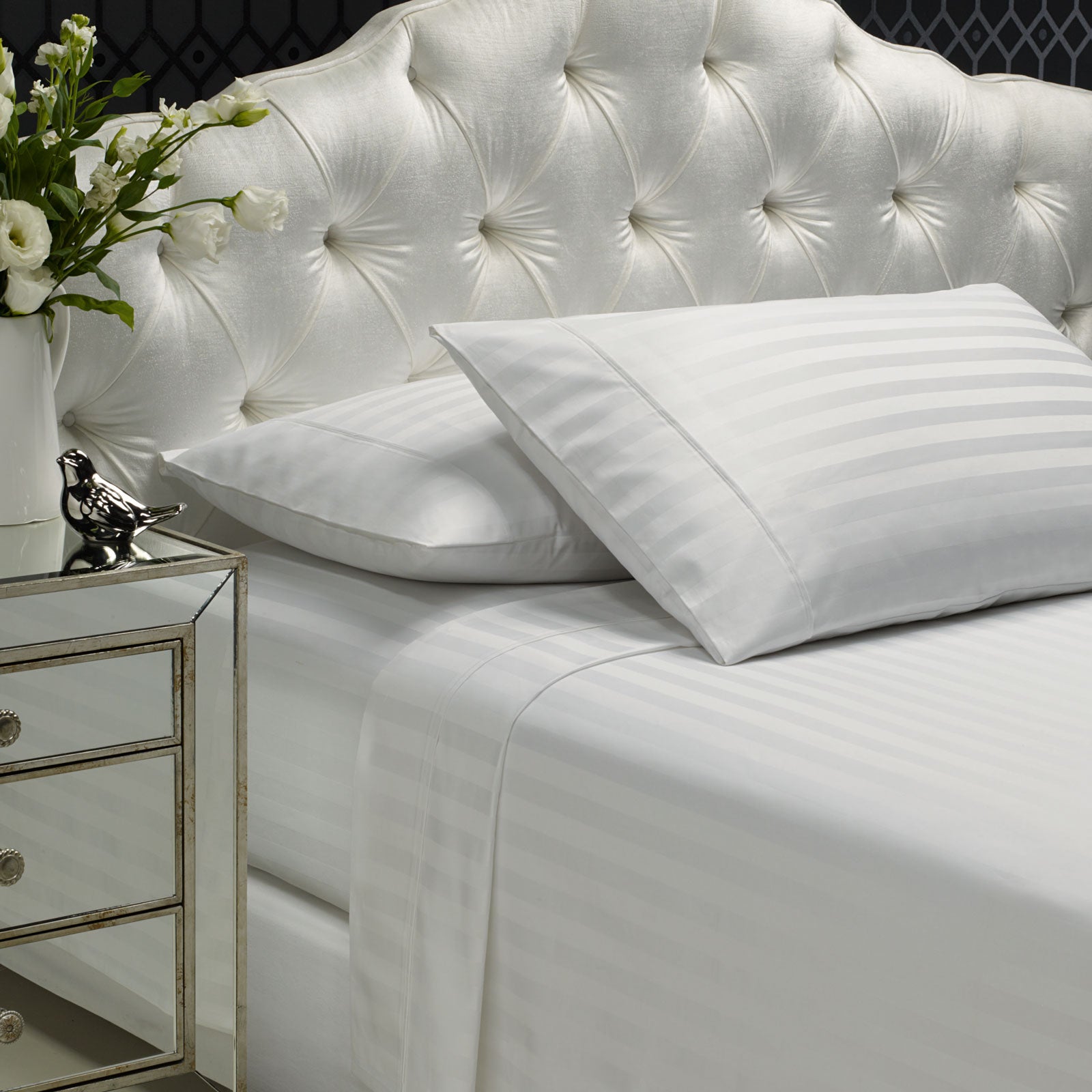 Royal Comfort 1200TC Sheet Set Damask Cotton Blend Ultra Soft… - V160-231663