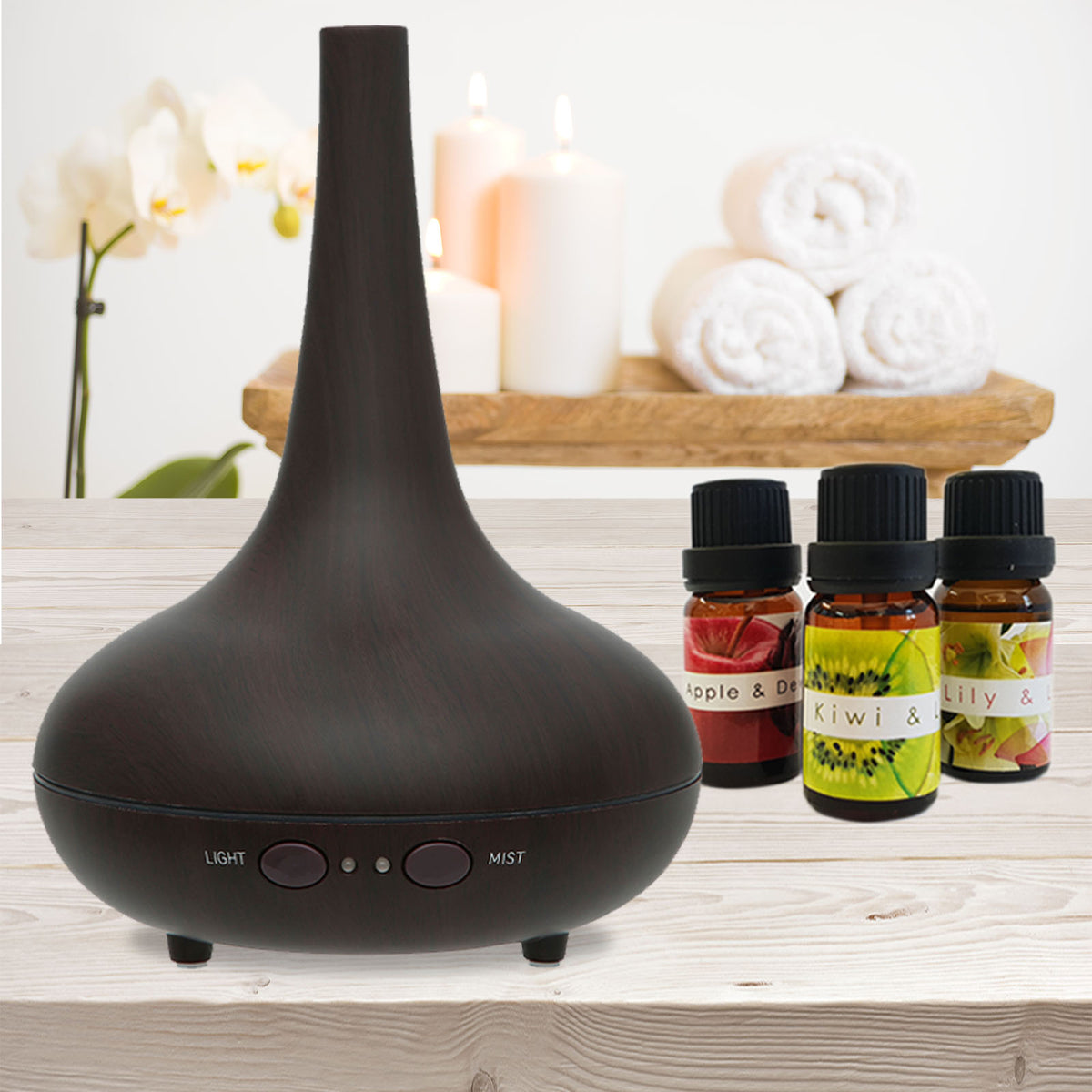 Essential Oil Diffuser Ultrasonic Humidifier Aromatherapy LED… - V160-501165