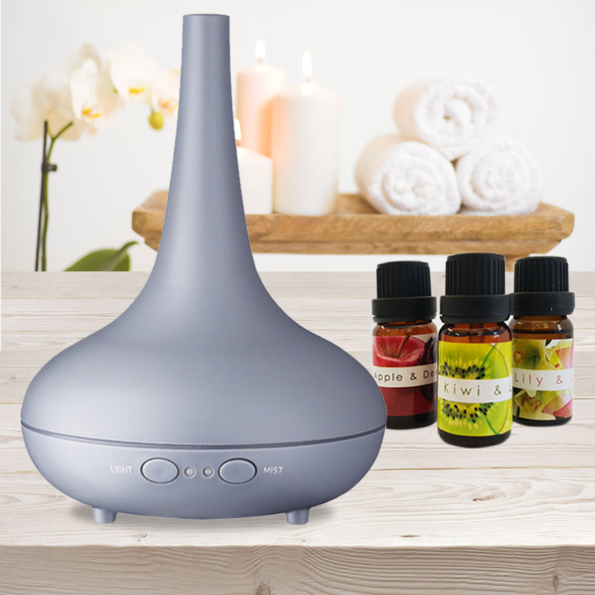 Essential Oil Diffuser Ultrasonic Humidifier Aromatherapy LED… - V160-501190