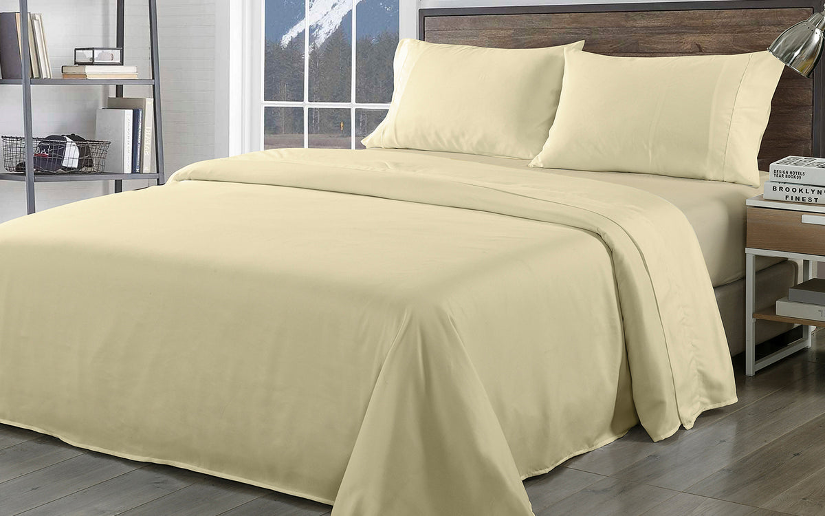 Royal Comfort Bamboo Blend Sheet Set 1000TC and Bamboo Pillows 2… - V160-K2368