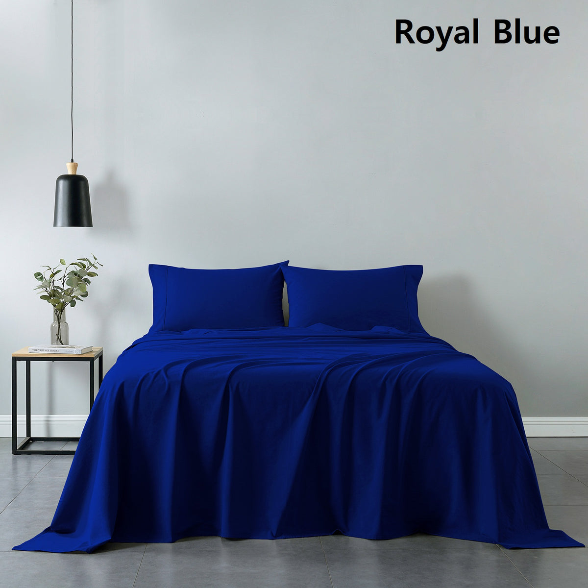 Royal Comfort 100% Cotton Vintage Sheet Set And 2 Duck Feather… - V160-K2786