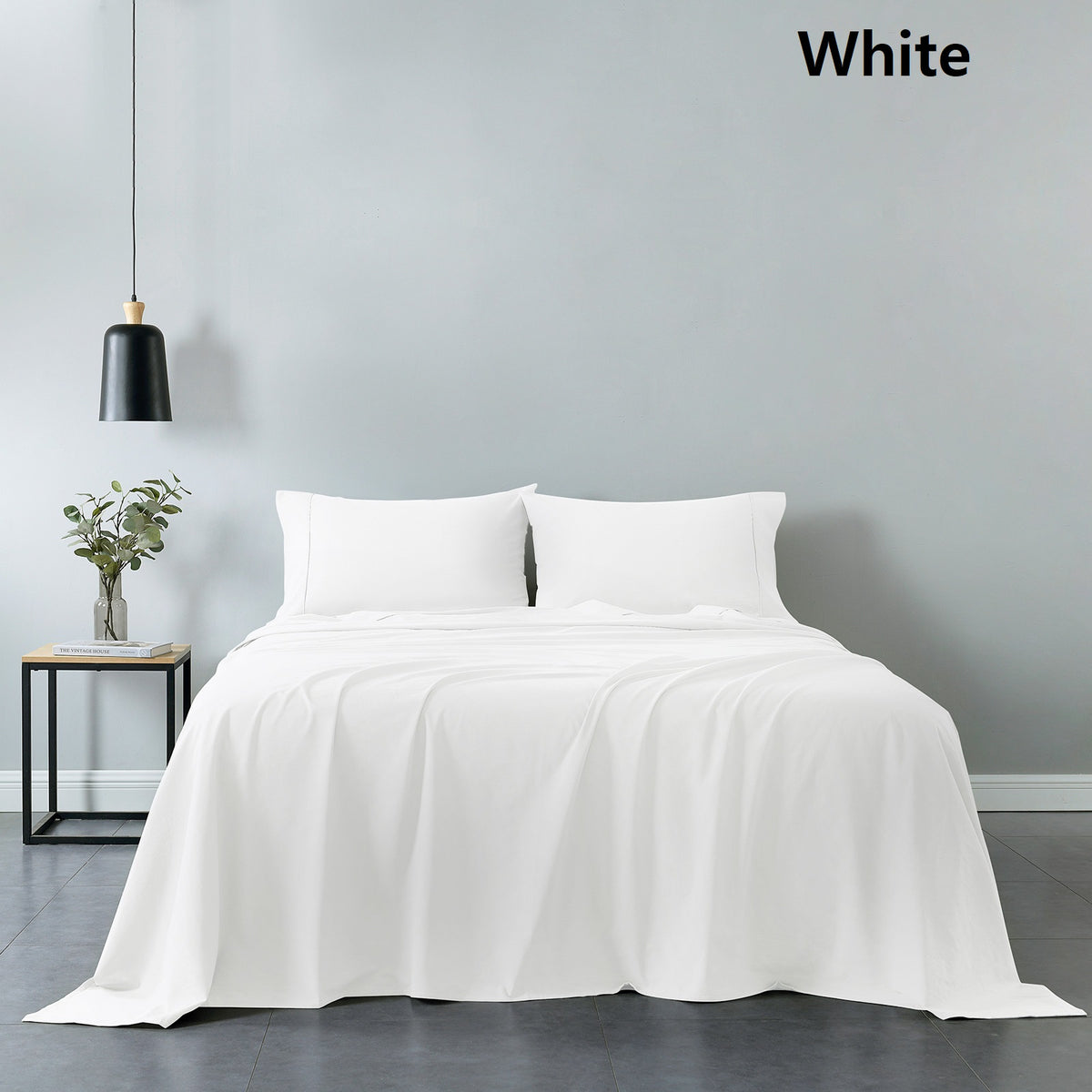 Royal Comfort 100% Cotton Vintage Sheet Set And 2 Duck Feather… - V160-K2796