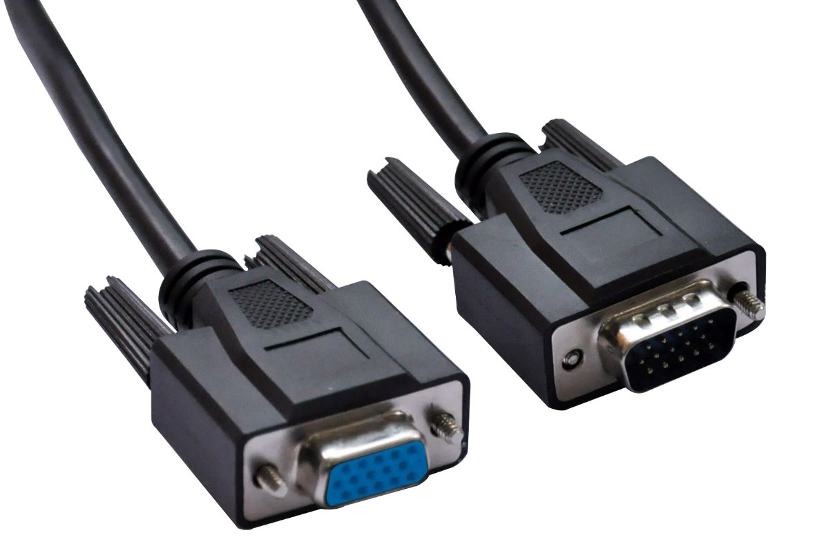 ASTROTEK VGA Extension Cable 3m - 15 pins Male to - PC Molded Type Black