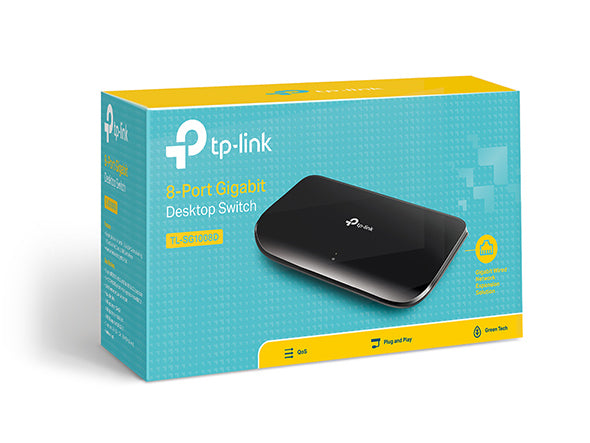 TP-Link TL-SG1008D 8-Port Gigabit Unmanaged Switch Desktop Wall-Mounting
