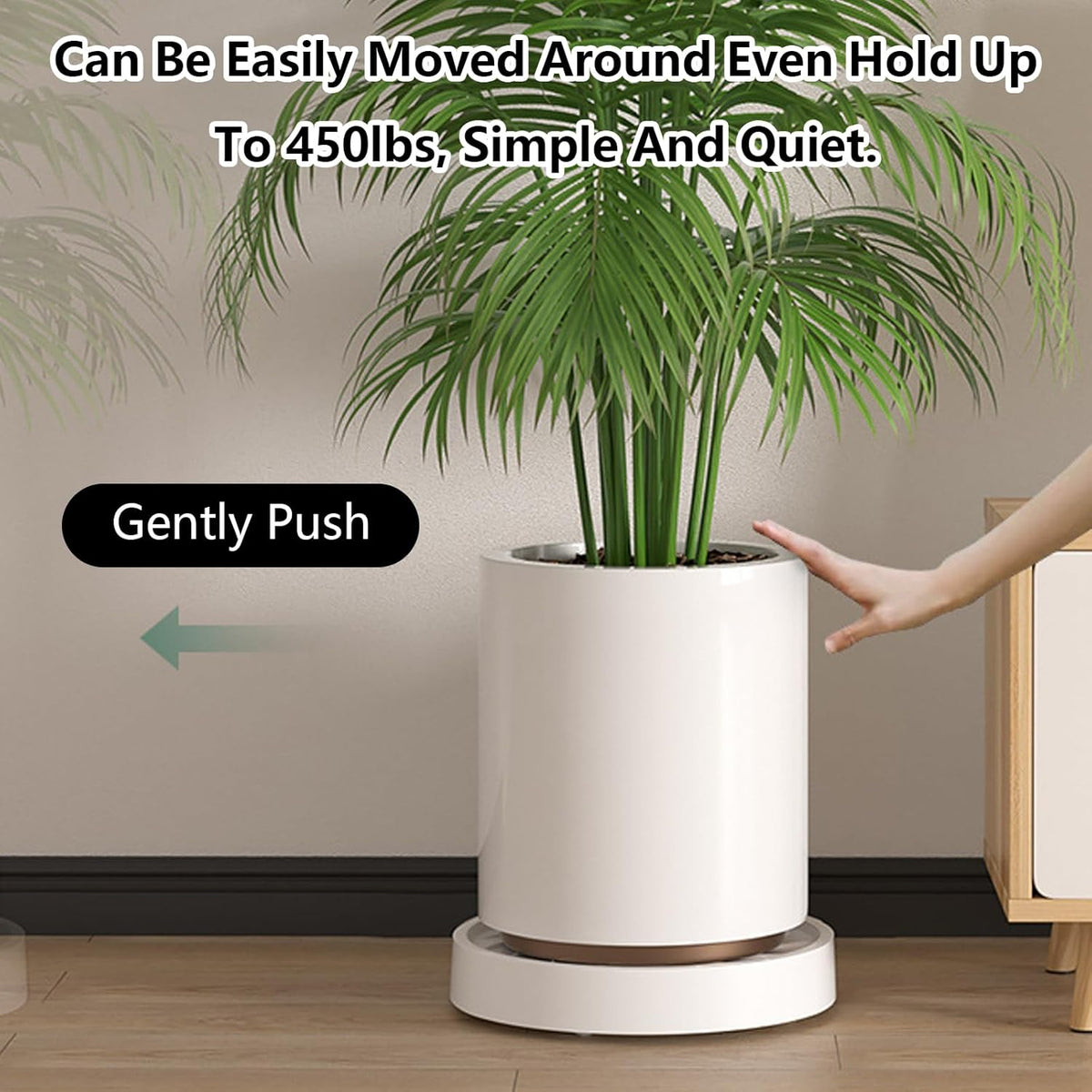 CARLA HOME Rolling Plant Stand with 360° Wheels for Indoor Pots (26 cm)