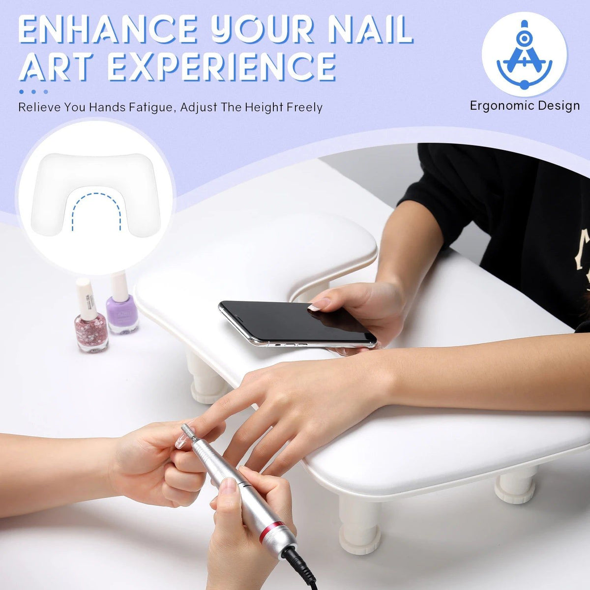 Adjustable Nail Art Hand Pillow Stand