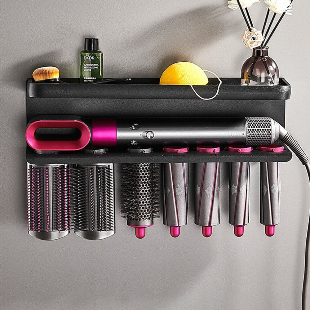 Black Space Aluminum Wall Mount Holder for Dyson Airwrap