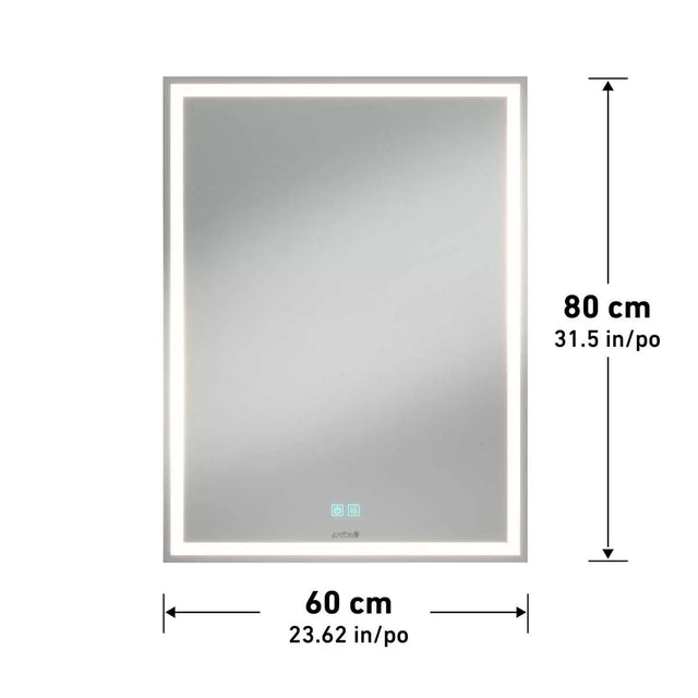 Aurea integrated led plug in wall mirror
