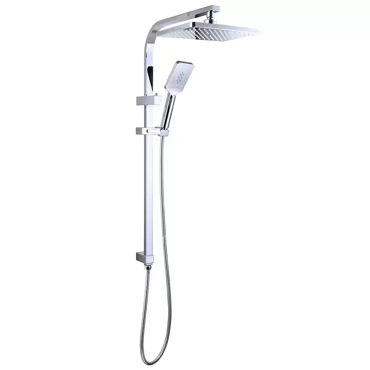 Chrome Shower Panel 30x15mm With Sliding Adjustable Shower Holder