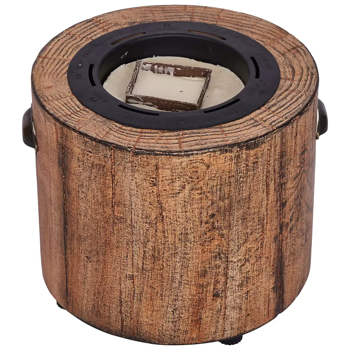 Wood Grain Eco Fuego Wood Fire Pit with 8 Hour Candle - No Smoke, 90% Less CO2
