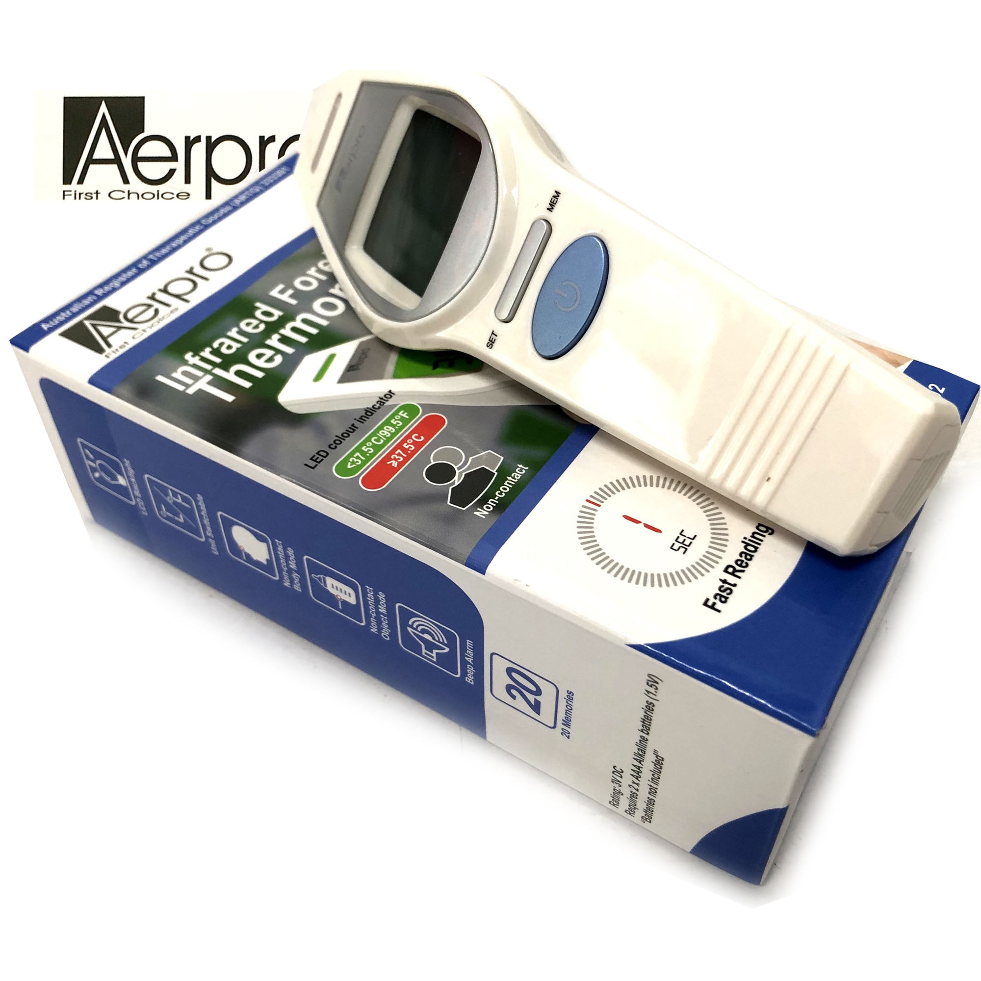 Aerpro Non Contact Infra Red Forehead & Body Thermometer Australian ARTG