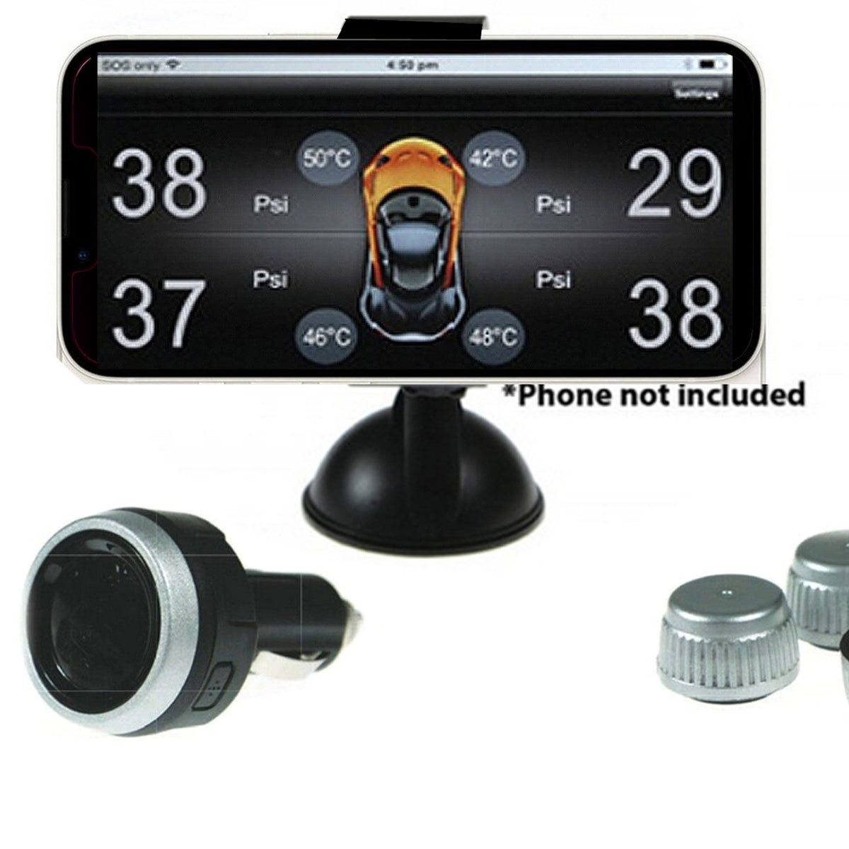 Gator DIY BT Wireless Car Tyre Pressure Monitor Monitoring… - V185-GTPMS4BT