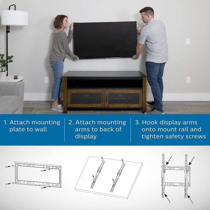 Philips Tilt TV Monitor Wall Mount Bracket for 32 40 55 65 70 75 Inch Universal SQM7442