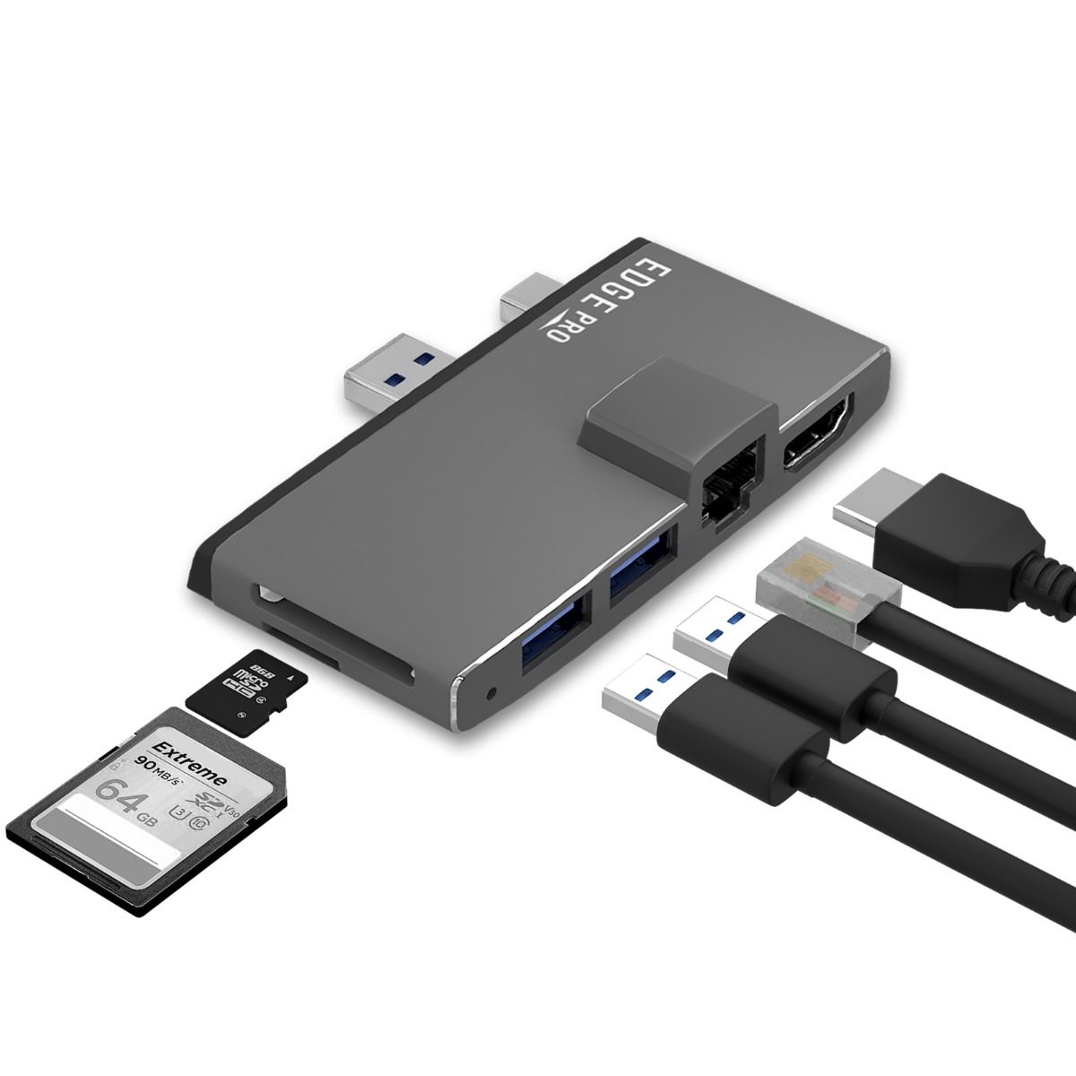 mbeat Edge Pro Multifunction USB- C Hub with LAN for - Surface Pro Gen 5/6
