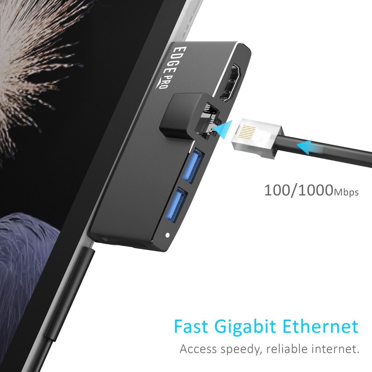 mbeat Edge Pro Multifunction USB- C Hub with LAN for - Surface Pro Gen 5/6