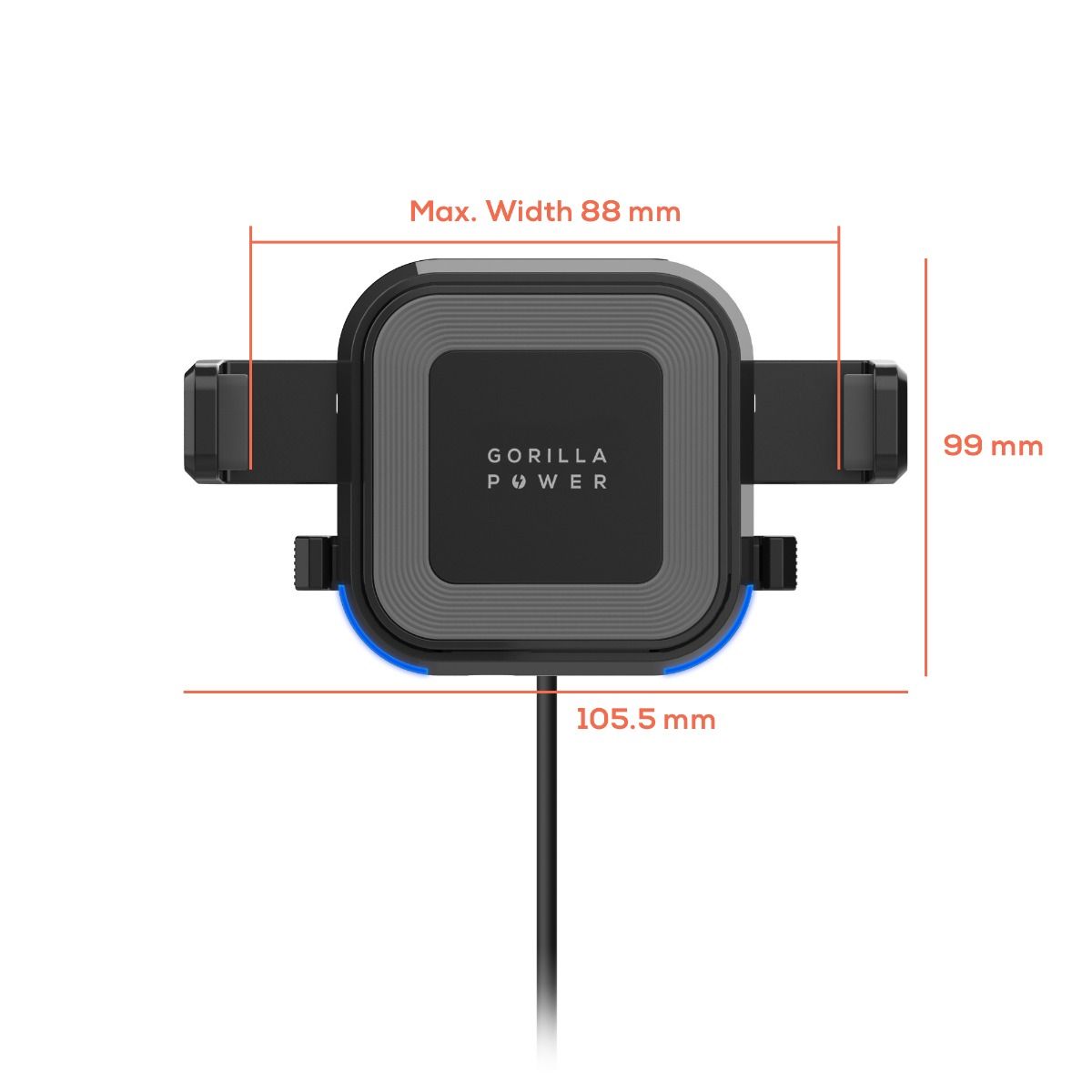 mbeat Gorilla Power 10W Wireless Car Charger With 2.4A USB - Clip & Windshield