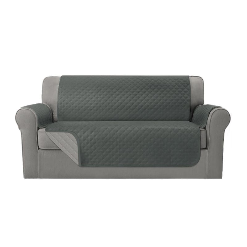 Sofa Cover Couch Cover 3 Seater Reversable Grey