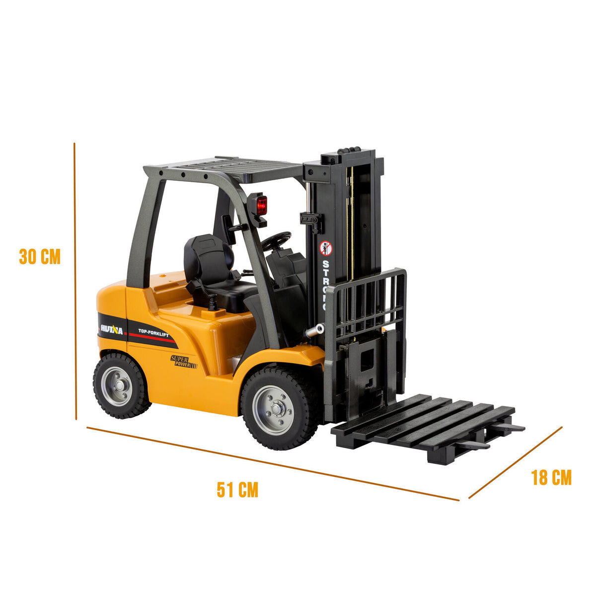 1:10 Scale 2.4G 8-Channel Metal Remote Control Forklift Construction Vehicle -