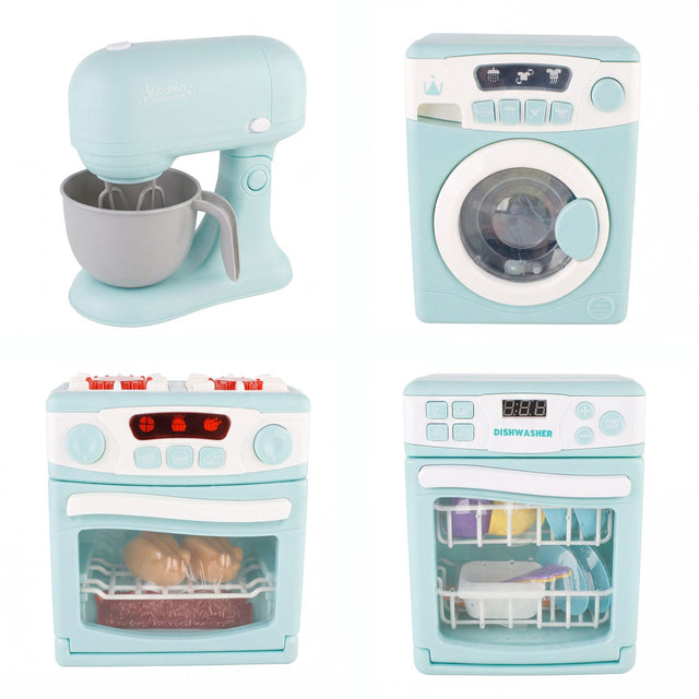 4 Piece Toy Kitchen Appliance Set, Lights & Sound