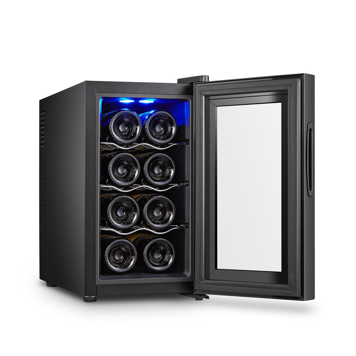 8 Bottle Thermoelectric Wine Fridge, 65W, UV Protected Glass Door - V196-BF8